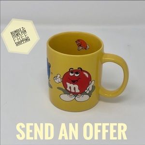 M&Ms Chocolate Coffee Mug Tea Cup GUC Yellow Red